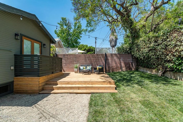 1828 Woodrow Ave, Los Angeles, CA 90041 - view of yard featuring a wooden deck