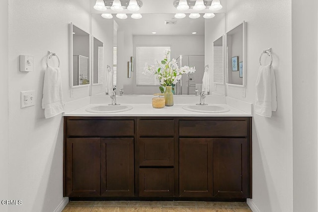 953 Coronado Cir, Santa Paula, CA 93060 - bathroom featuring double vanity and a shower stall