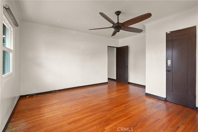 11022 Fruitland Dr, Studio City, CA 91604 - spare room with ceiling fan, wood finished floors, and baseboards