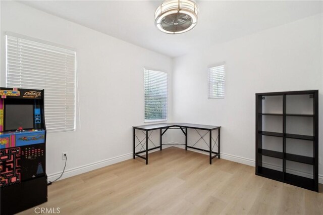 25422 Magnolia Ln, Stevenson Ranch, CA 91381 - unfurnished office with wood finished floors and baseboards