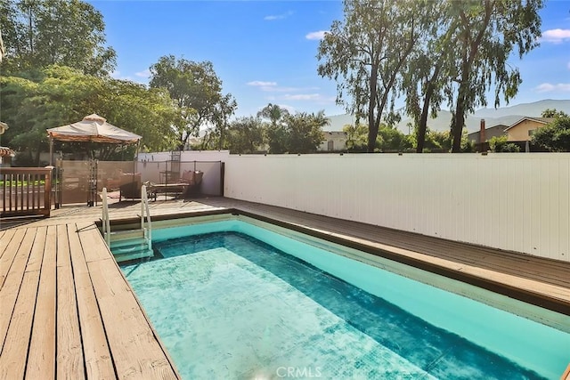 3738 Danmont Ct, Newbury Park, CA 91320 - view of pool featuring a wooden deck
