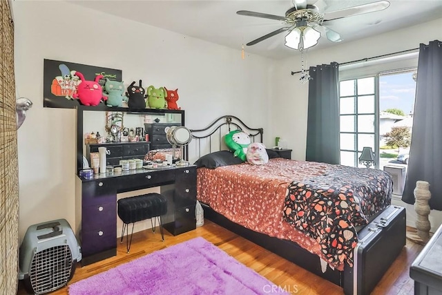 3738 Danmont Ct, Newbury Park, CA 91320 - bedroom featuring wood finished floors and ceiling fan