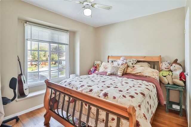 3738 Danmont Ct, Newbury Park, CA 91320 - bedroom featuring wood finished floors, baseboards, and ceiling fan