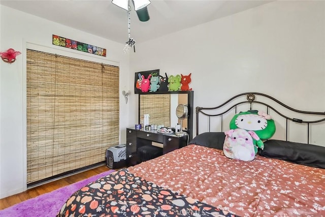 3738 Danmont Ct, Newbury Park, CA 91320 - bedroom featuring wood finished floors and ceiling fan