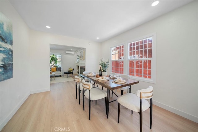 3825 Welland Ave, Los Angeles, CA 90008 - dining room featuring light wood-style floors, baseboards, and recessed lighting