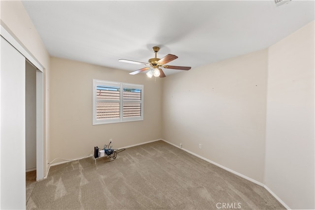 24030 Colmar Ln, Murrieta, CA 92562 - unfurnished bedroom featuring carpet flooring, a closet, baseboards, and a ceiling fan