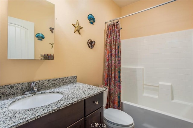 11294 Chappell Way, Beaumont, CA 92223 - bathroom with vanity, toilet, and shower / tub combo
