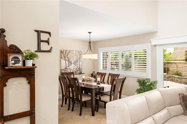 293 N Paseo De Juan, Anaheim Hills, CA 92807 - dining space featuring light colored carpet, plenty of natural light, and baseboards