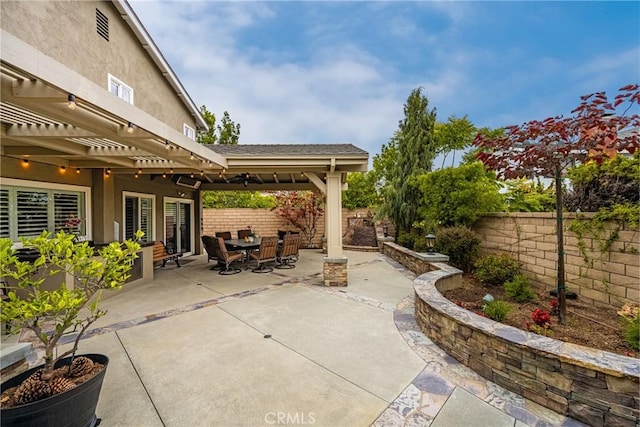 293 N Paseo De Juan, Anaheim Hills, CA 92807 - fenced backyard featuring a pergola, a patio, and outdoor dining space