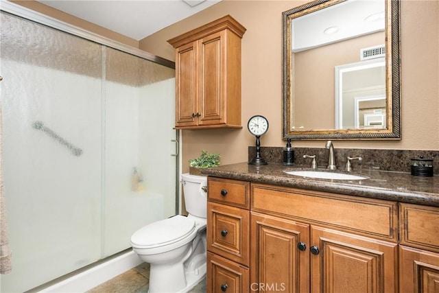 293 N Paseo De Juan, Anaheim Hills, CA 92807 - bathroom featuring toilet, a stall shower, and vanity