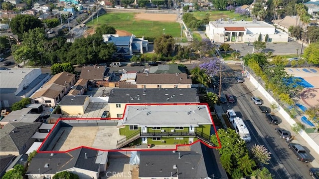 142 S Savannah St, Los Angeles, CA 90033 - aerial perspective of suburban area featuring property boundaries highlighted