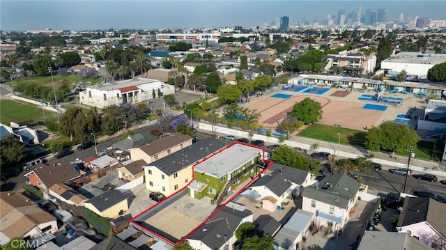 142 S Savannah St, Los Angeles, CA 90033 - view of urban area with property parcel outlined