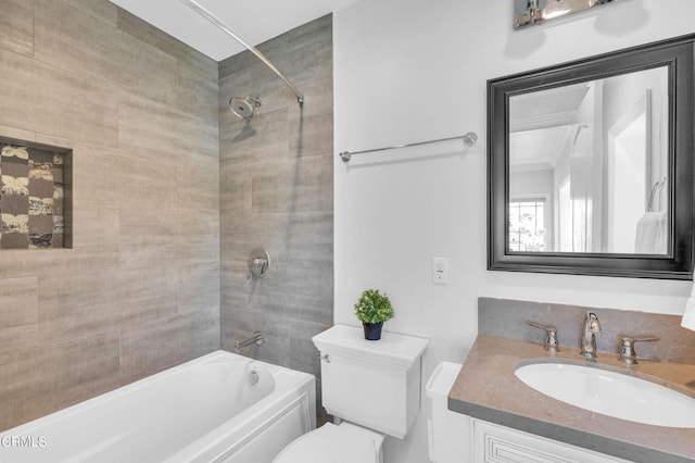 320 Starlane Dr, La Canada Flintridge, CA 91011 - bathroom featuring vanity, toilet, and  shower combination