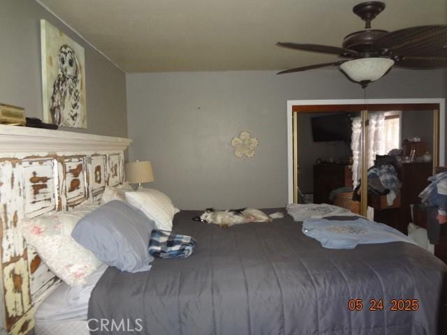 5475 Wilkinson Ave, Clearlake, CA 95422 - bedroom with a ceiling fan