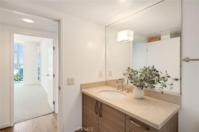 13650 Marina Pointe Dr Unit 908, Marina Del Rey, CA 90292 - bathroom featuring wood finished floors and vanity