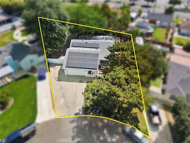 4060 Olive St, Chino, CA 91710 - aerial overview of property's location with property parcel outlined