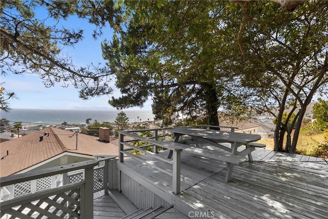 833 Park Ave, Cayucos, CA 93430 - wooden terrace with a water view
