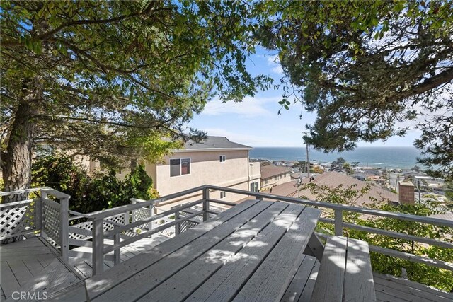 833 Park Ave, Cayucos, CA 93430 - wooden terrace with a water view