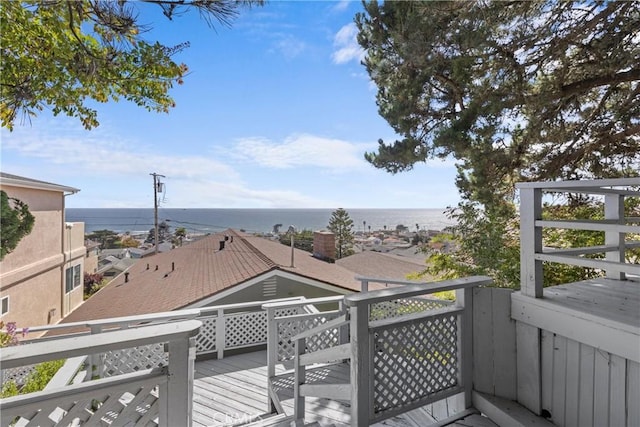 833 Park Ave, Cayucos, CA 93430 - wooden terrace with a water view