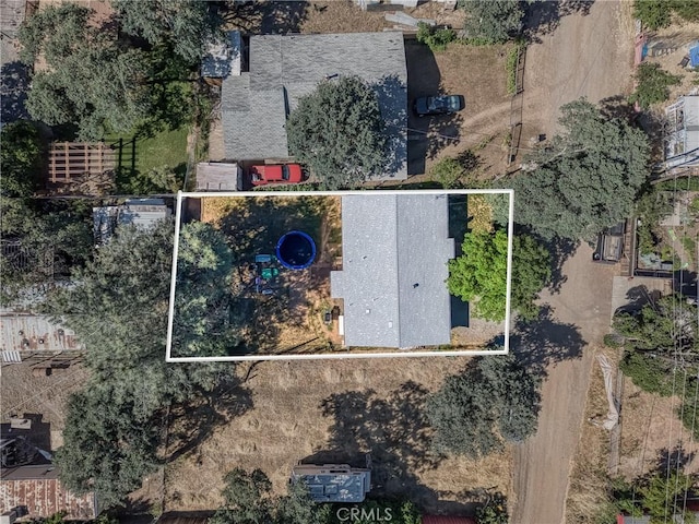 3970 Oakland Ave, Clearlake, CA 95422 - aerial view of property and surrounding area with property parcel outlined
