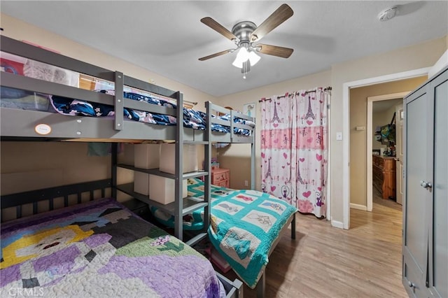 3970 Oakland Ave, Clearlake, CA 95422 - bedroom featuring wood finished floors and a ceiling fan