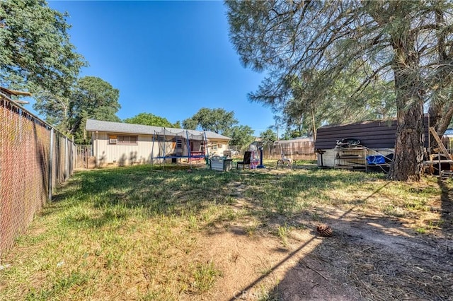 3970 Oakland Ave, Clearlake, CA 95422 - fenced backyard with a trampoline