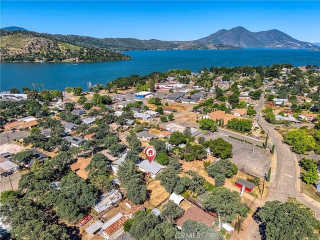 3970 Oakland Ave, Clearlake, CA 95422 - aerial view of residential area with a water and mountain view
