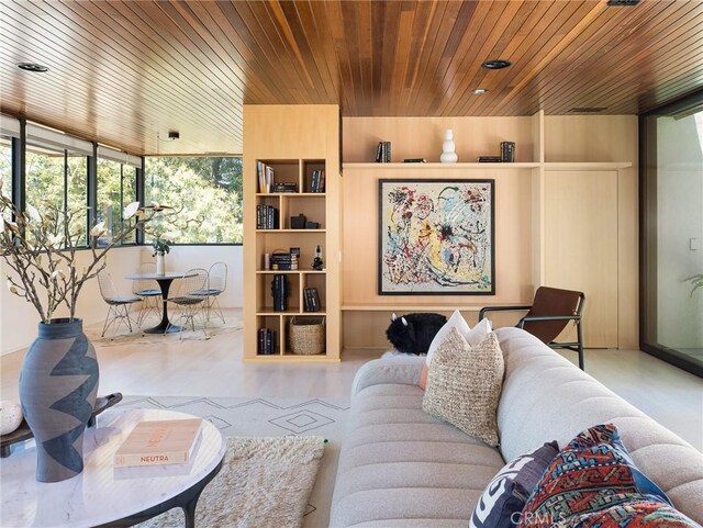 7 Cinchring Rd, Rolling Hills, CA 90274 - living room with wooden ceiling and expansive windows