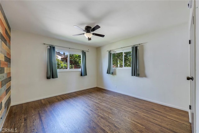 436 W Porter Ave, Fullerton, CA 92832 - unfurnished room with wood finished floors, ceiling fan, and baseboards