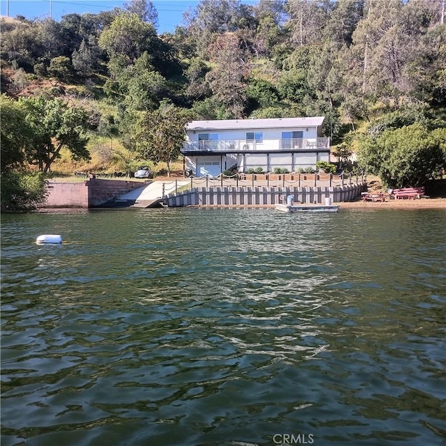 10098 Crestview Dr, Clearlake, CA 95424 - water view with a dock