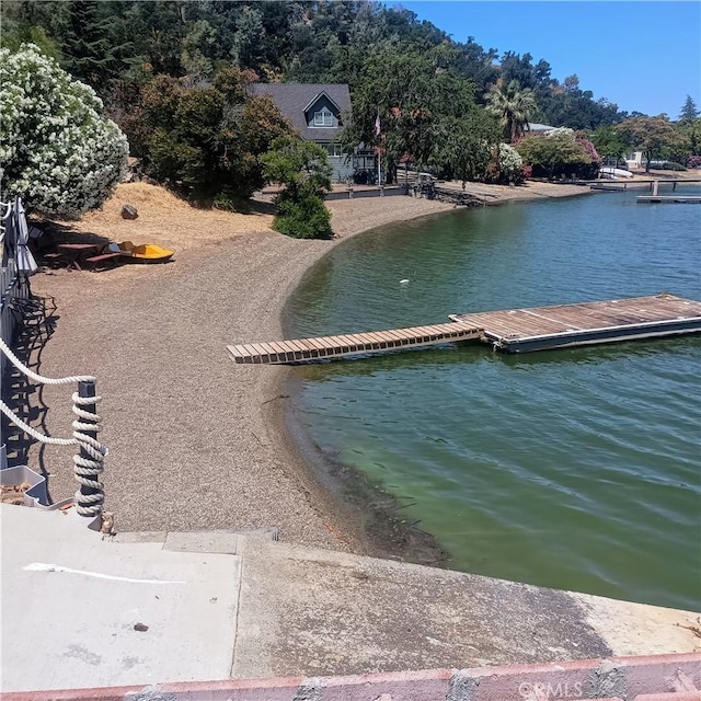 10098 Crestview Dr, Clearlake, CA 95424 - view of pool featuring a water view and a floating dock
