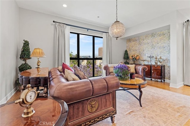 402 Rockefeller Unit 407, Irvine, CA 92612 - living room featuring wood finished floors and baseboards