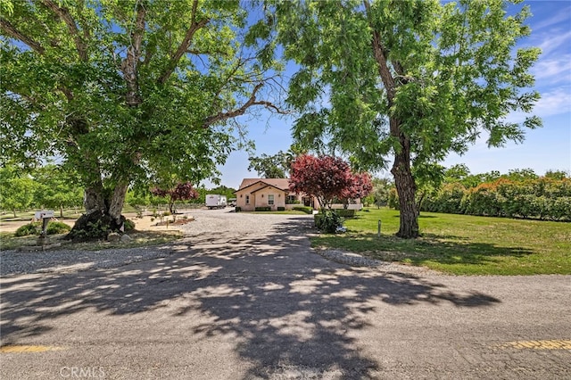 11576 Meridian Rd, Chico, CA 95973 - view of property hidden behind natural elements featuring driveway and a front lawn
