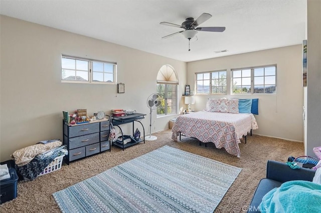 28532 Forest Meadow Pl, Castaic, CA 91384 - carpeted bedroom with a ceiling fan