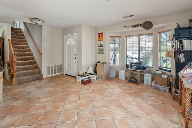 28532 Forest Meadow Pl, Castaic, CA 91384 - entryway featuring stairway and light tile patterned floors