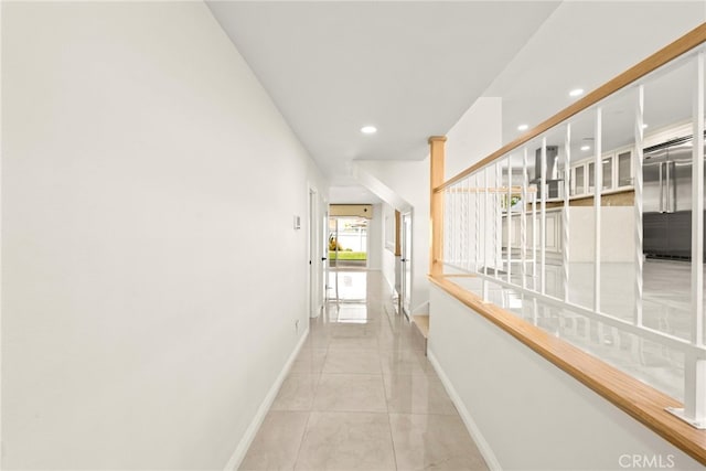 241 S Solomon Dr, Anaheim, CA 92807 - hall featuring baseboards, recessed lighting, and light tile patterned floors