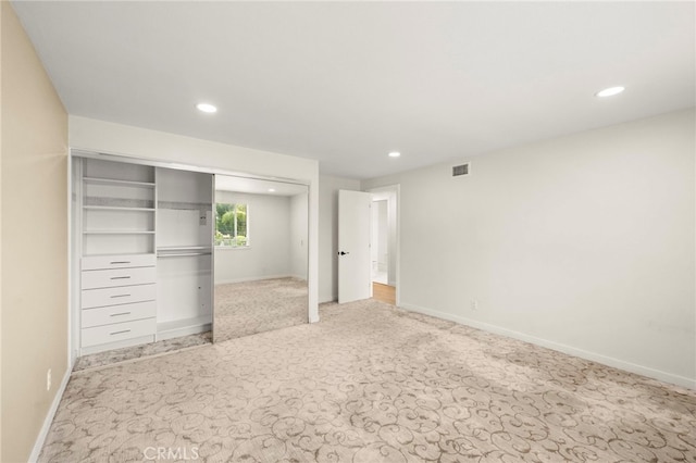 241 S Solomon Dr, Anaheim, CA 92807 - unfurnished bedroom with recessed lighting, a closet, carpet floors, and baseboards