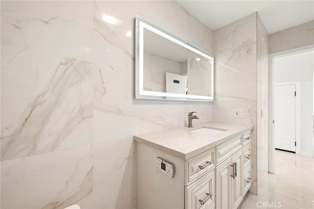 241 S Solomon Dr, Anaheim, CA 92807 - bathroom featuring vanity and tile walls
