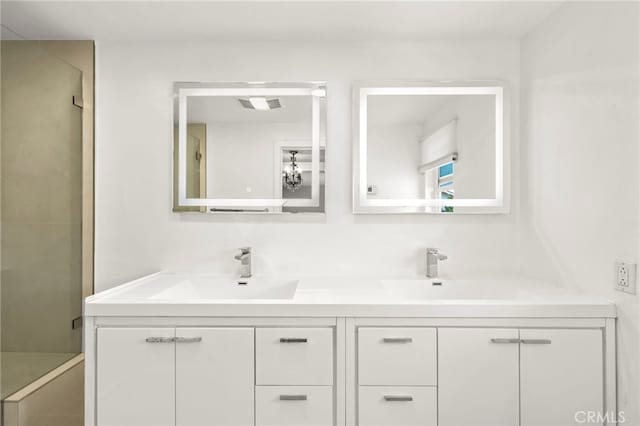 241 S Solomon Dr, Anaheim, CA 92807 - full bathroom featuring double vanity and a stall shower