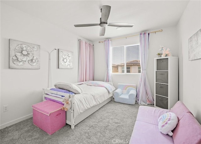 1924 N Floret Dr, Los Angeles, CA 90222 - bedroom featuring carpet flooring, ceiling fan, and baseboards