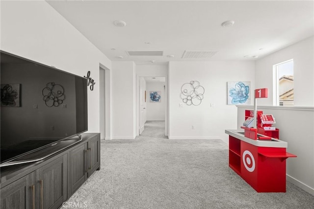 1924 N Floret Dr, Los Angeles, CA 90222 - hallway with light colored carpet and baseboards