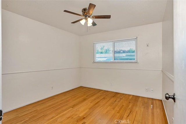 635 Brookdale Dr, Merced, CA 95340 - spare room with light wood-style flooring and ceiling fan