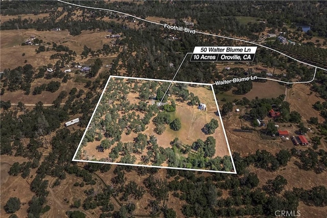 50 Walter Blume Ln, Oroville, CA 95966 - map / location with property boundaries highlighted