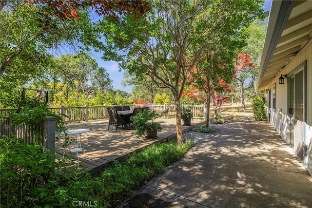 50 Walter Blume Ln, Oroville, CA 95966 - view of patio featuring a deck and outdoor dining space