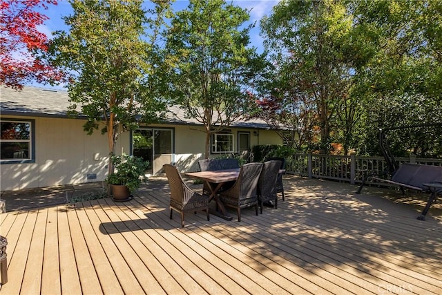 50 Walter Blume Ln, Oroville, CA 95966 - wooden deck featuring outdoor dining area