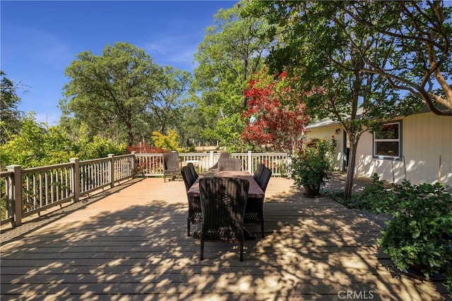 50 Walter Blume Ln, Oroville, CA 95966 - wooden deck with outdoor dining space