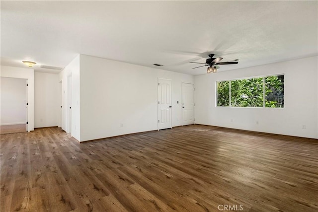 50 Walter Blume Ln, Oroville, CA 95966 - spare room with wood finished floors, a ceiling fan, and baseboards