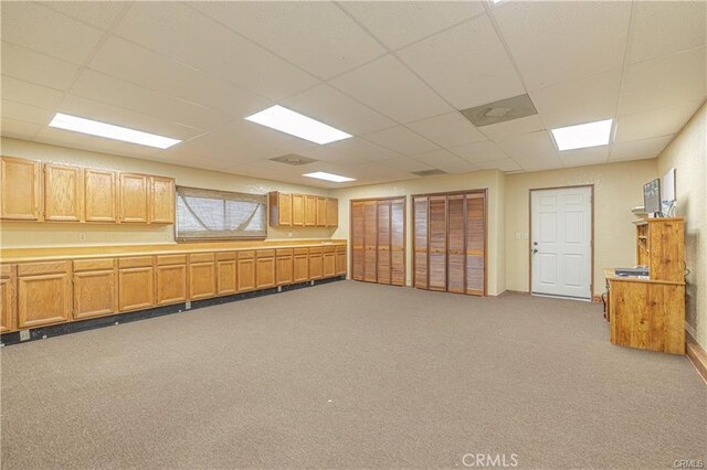 40052 18th St W, Palmdale, CA 93551 - empty room featuring a paneled ceiling and carpet flooring