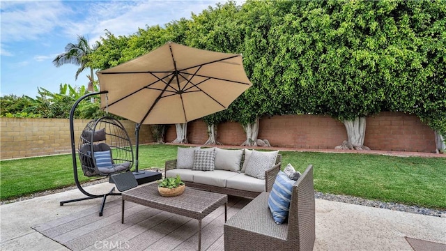 15061 Glass Cir, Irvine, CA 92604 - view of patio with an outdoor hangout area
