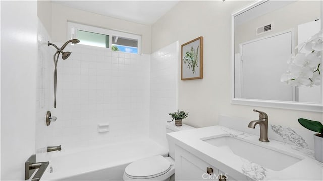 15061 Glass Cir, Irvine, CA 92604 - full bathroom featuring vanity, toilet, and washtub / shower combination